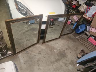3 Copper Color Mirrors