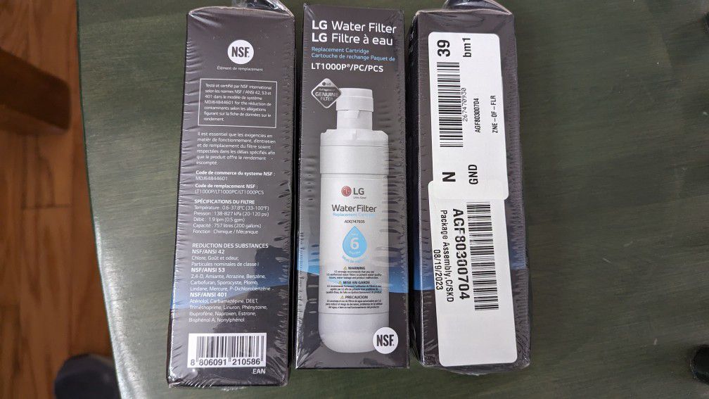 LG water Filters (3) for Fridge Water Filter - In Original Shrink Wrap - NEW