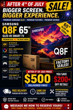 🔥 BRAND NEW SAMSUNG Q8F 65" QLED 4K TV — $500 DELIVERED 🔥