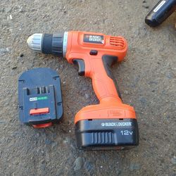 Black And Decker Drill And Batteries
