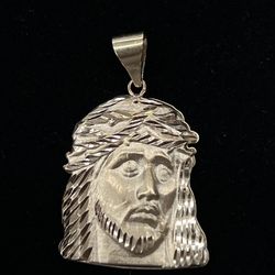 $450 Jesus Yellow Gold Face Charm