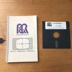 Vintage and Rare 1980 ‘M & R ENTERPRISES SUP’R TERMINAL MANUAL’ plus disk 