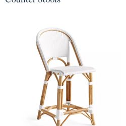 Serena & Lily Rattan Counter Bistro Stool