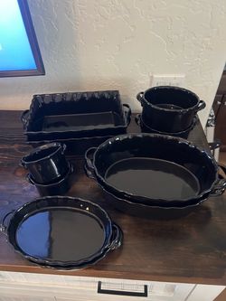 10pc Black Ceramic Bakeware Set