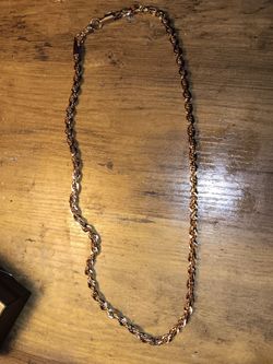 Rose Gold-Tone Rope Chain Necklace