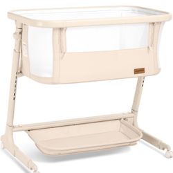 NEW! Electric Baby Bassinet Bedside Sleeper with Auto Rocking, Remote/Touch Control