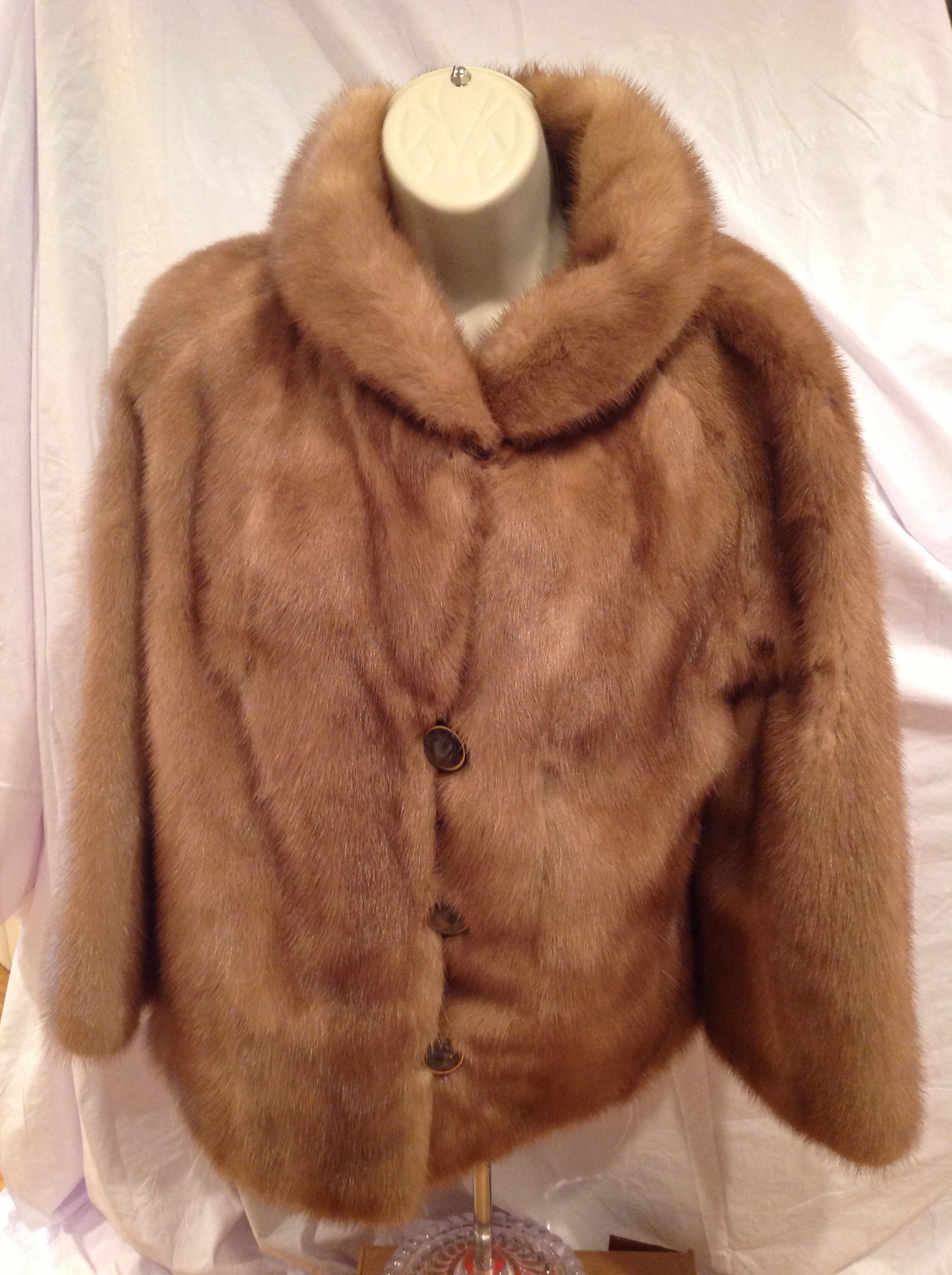 Vintage Diane Furs Genuine Mink Fur Coat Jacket S/M