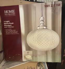 1 Light Semi-flush Pendant