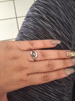 10k white gold engagement ring size 7. With out stone $25