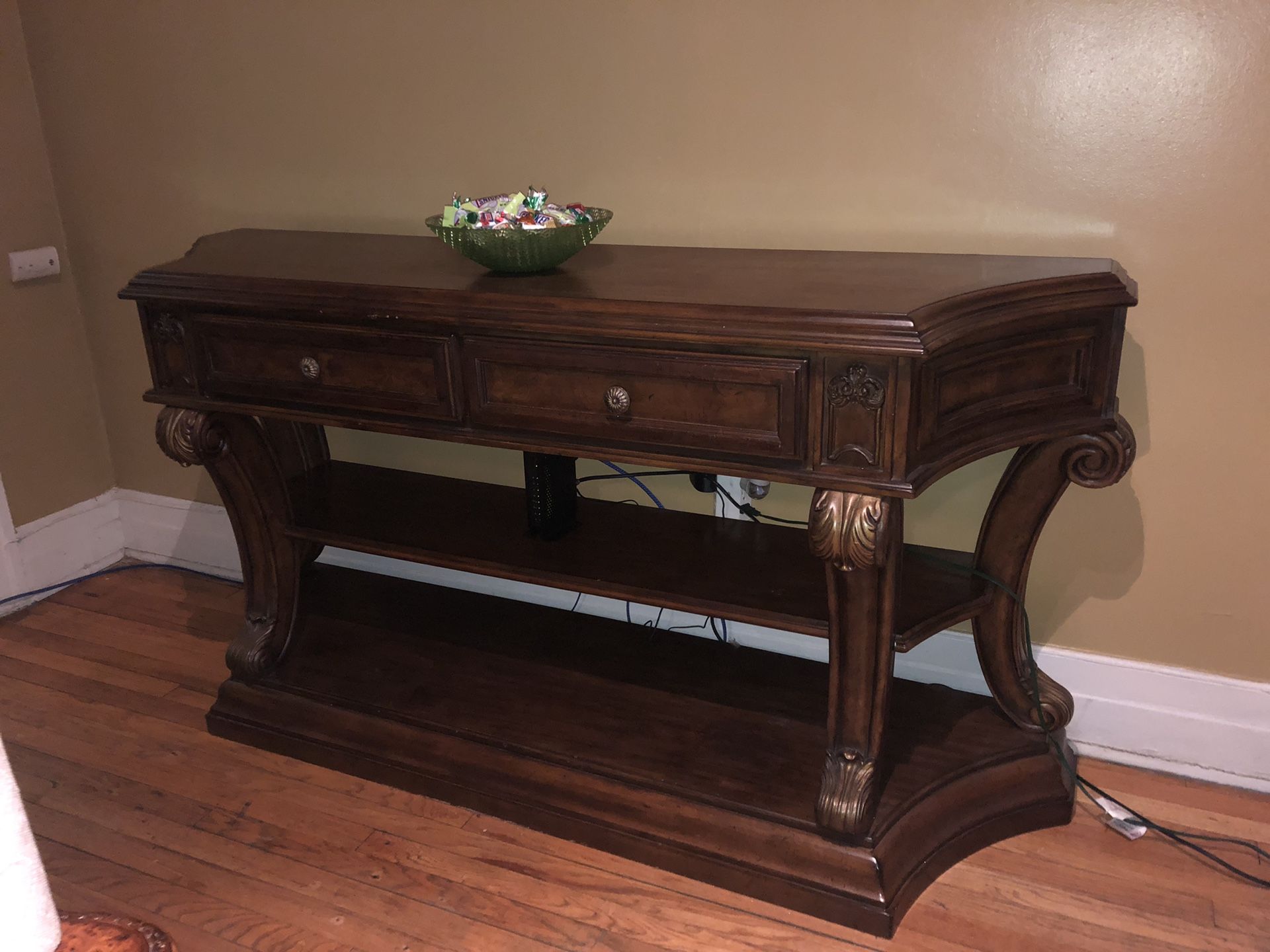 Wooden tv stand