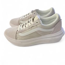 Vans Cream Old Skool Sneakers Suede Canvas