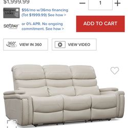 Jackson triple 2024 power reclining sofa