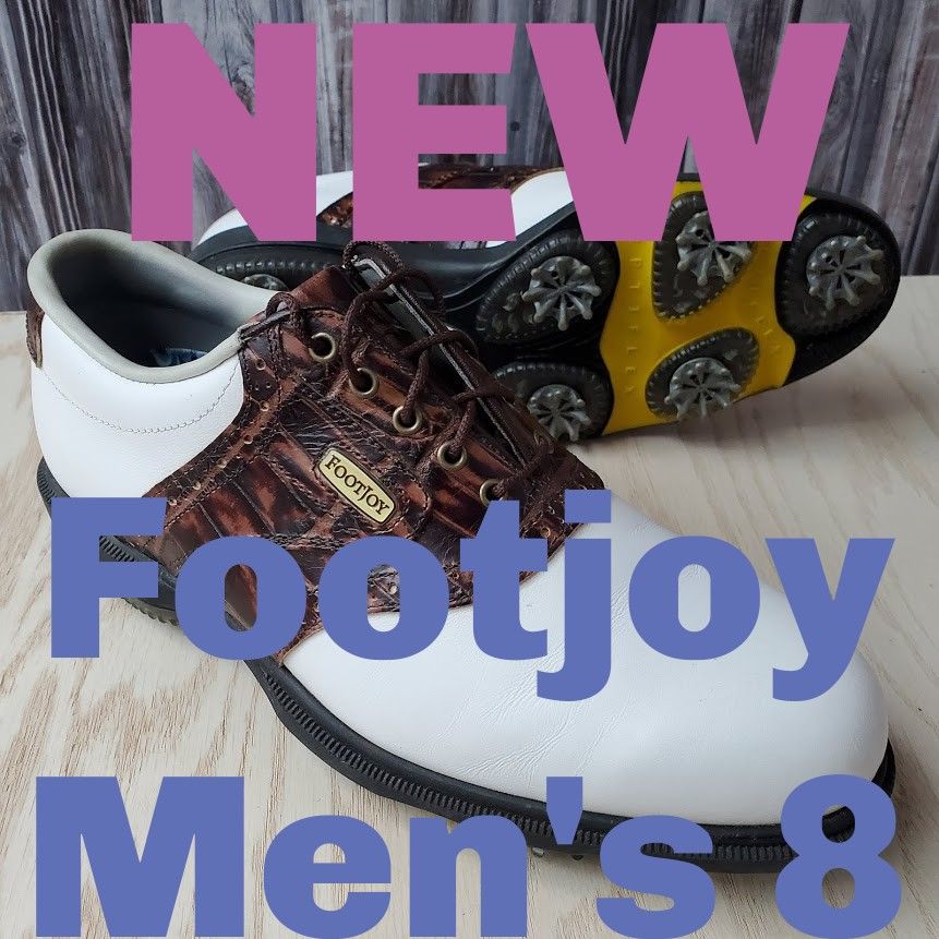News Footjoy Men's Size 8 M Golf Shoes Crocodile Print Optiplex Dryjoys 53703