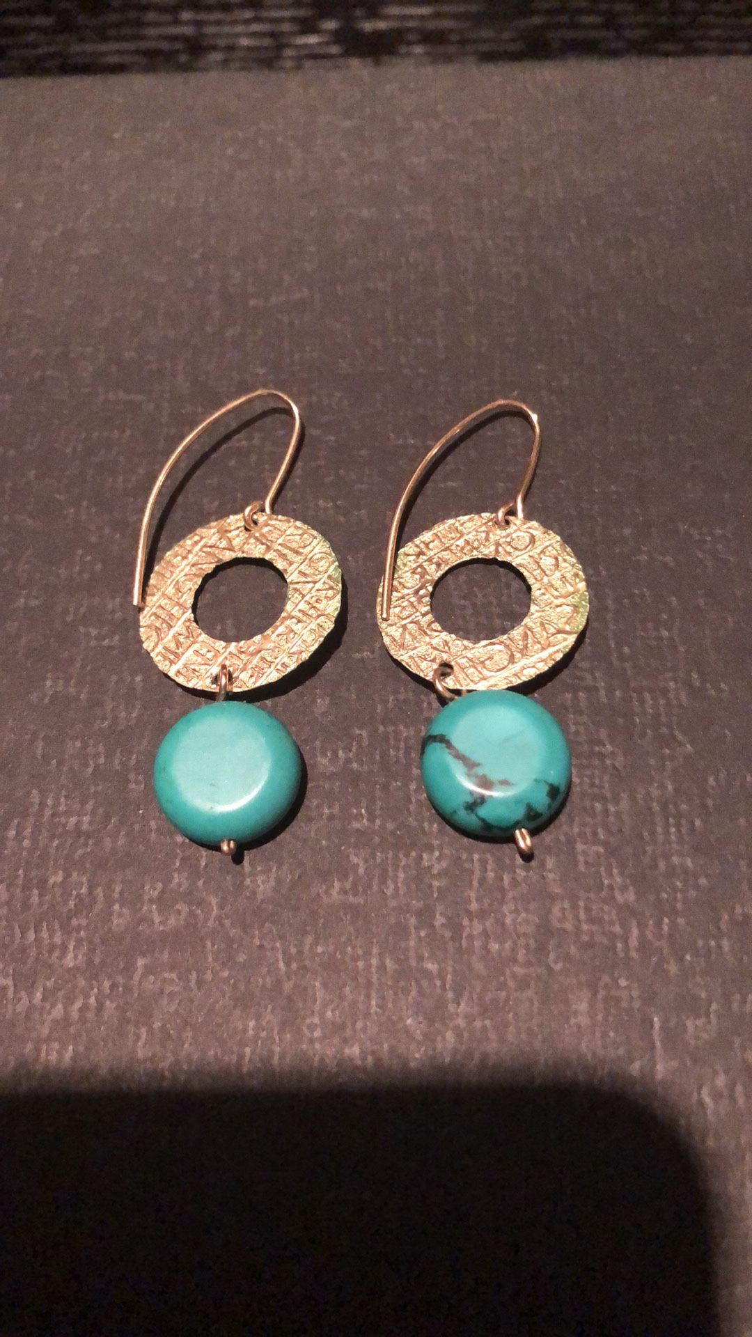 Hand crafted gold plated earrings