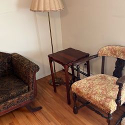 Antique Love Seat And Chairs 