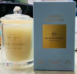 Glasshouse Fragrances Kakadu Dreaming White Water Lilies Soy Candle 2.1 oz