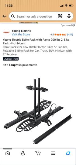 Young Electric 2-Bike Hitch Mount Rack with Ramp