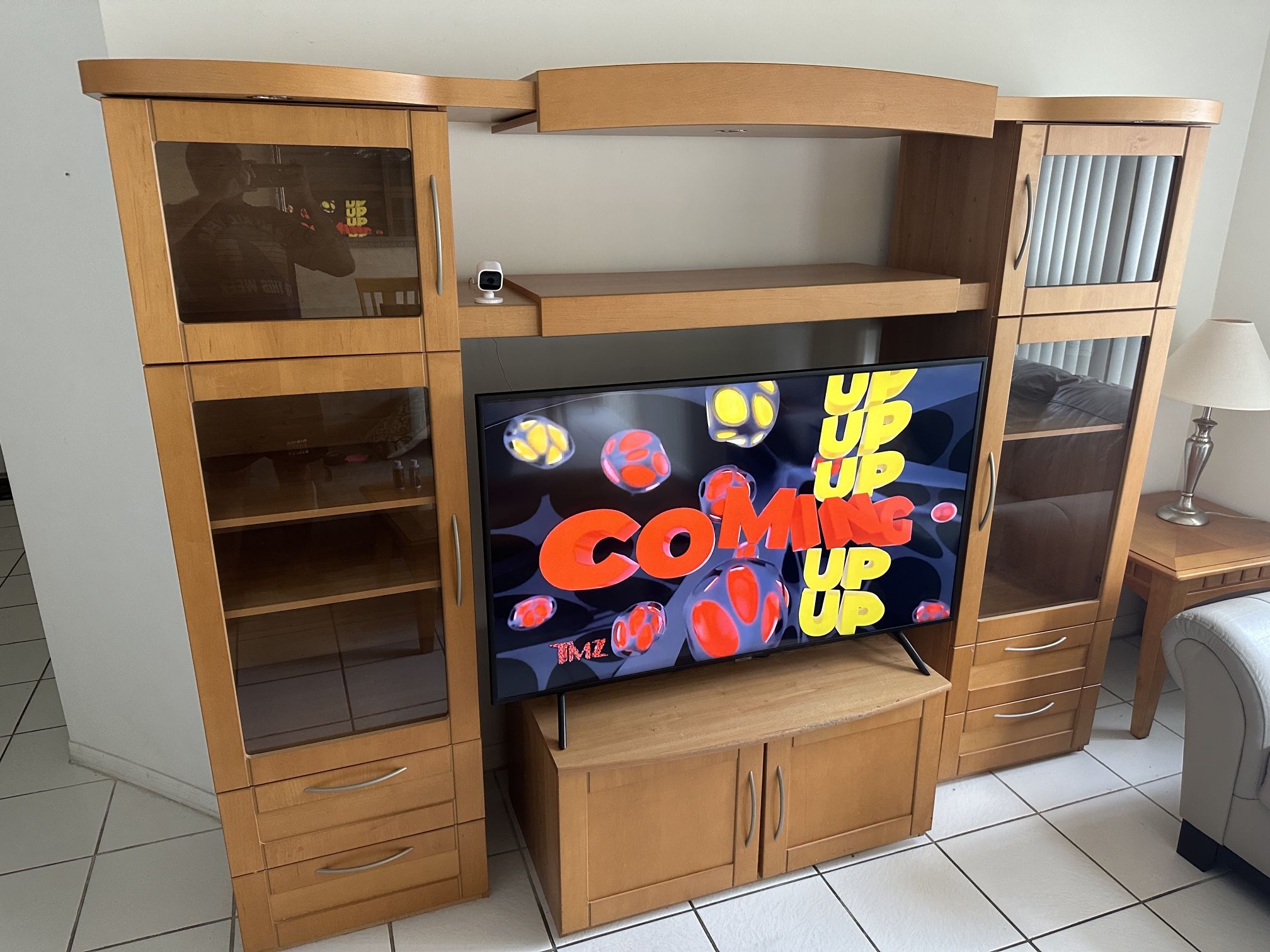 Entertainment Center, Coffee Table, End Tables