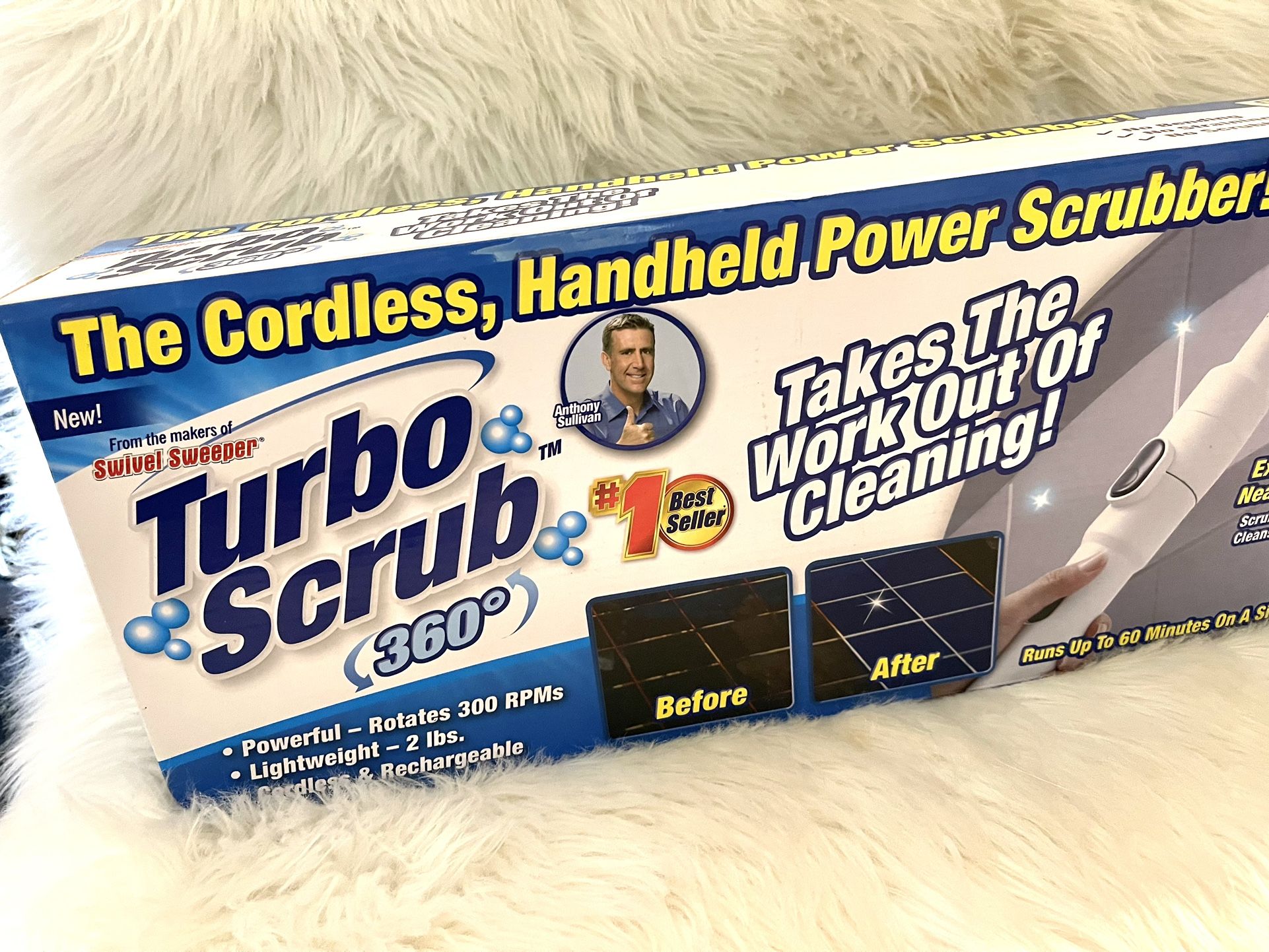 New Turbo Scrub 360 Cordless Scrubber for Floor and Tile