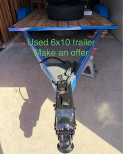 Used 6x10 trailer new boards/new lights / new wiring /Ca Pti make a reasonable offer $$