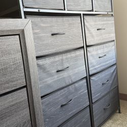 (Bundle Deal!) Charcoal Dresser + 2 Nightstands + 2 Lamps