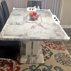 Modern Marble Dining Table & Chairs