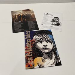 Les Miserables Souvenir Program 1(contact info removed) Broadway Production