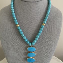 # Turquoise Stone #handmade  #jewelry #necklace #natural Stone 