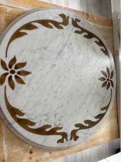 21” round solid marble piece