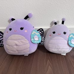 Bibiana the Purple Butterfly Squishmallow Set (2-Piece Lot) - New With Tags