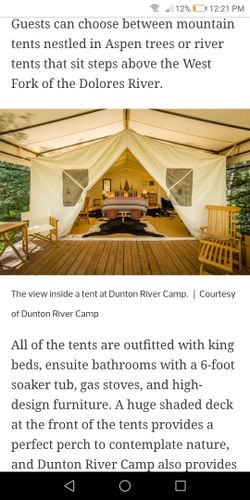 Glamping tent