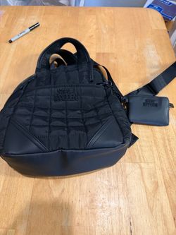 Steve Madden Black Quilted Mini Backpack