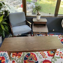 Lane Vintage Surfboard Coffee Table With Matching Tiered End Table