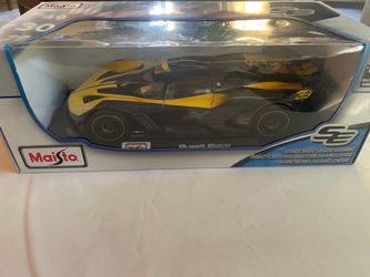 Maisto 1:18 Bugatti Bolide Yellow Black Special Edition Diecast Model Car NIB