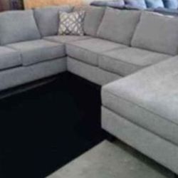 Brand New Artisanal  Heather  Grey  3pc Sectionals 