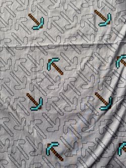 Gray and Teal Palm Tree Patterned Twin Flat Sheet