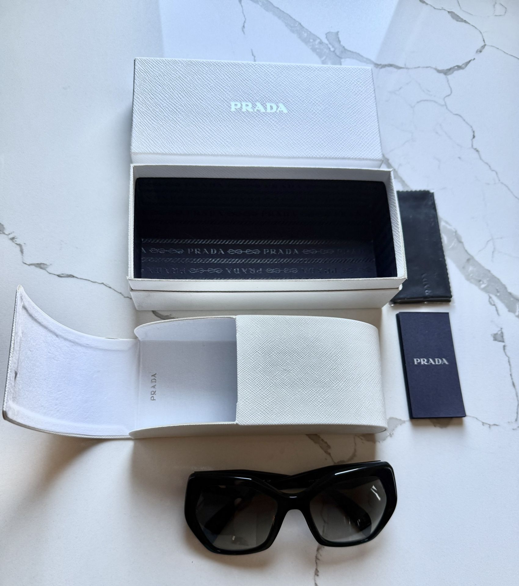 Prada Women's PR 16RS Black/Grey Gradient, sunglassses 56mm