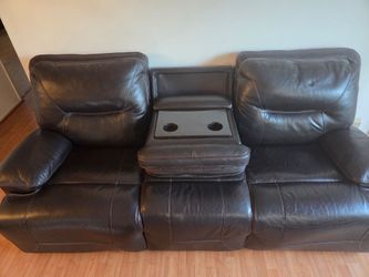 Leather 3 Piece All Recliner Sofe