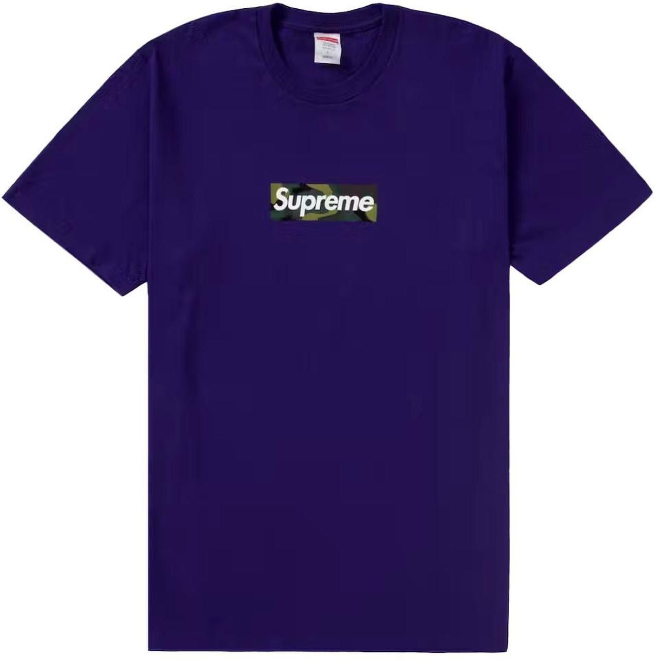 Supreme Purple Box Logo T Shirt in Purple
