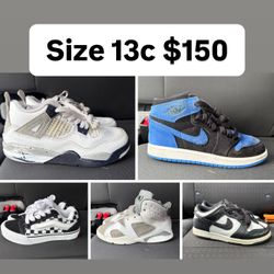Jordan’s Nikes Vans Size 13c Kids Boys Girls