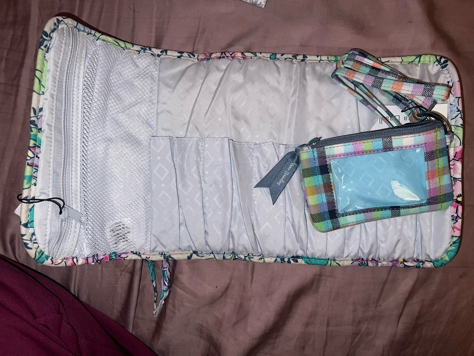 Vera Bradley Makeup Brush Insert And Zip ID + Lanyard