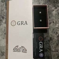 Moisanite Earrings 1 Carat Each