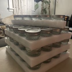 65- 4oz quilted jars