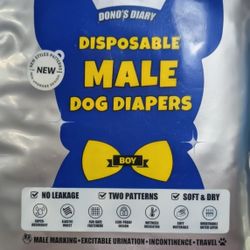 Disposable male dog diapers Size Medium 