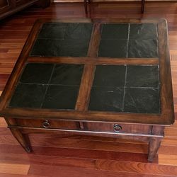Square Living Room Table With Drawers 