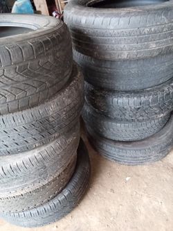 Good Used Truck Tires Mostly  Size 17 .18.  19. 20... Not Dry Rotted  And A lot Of Thread On Them