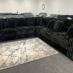 Huge Black Sofa Sectional Set / $10 EZ Down Payment options 