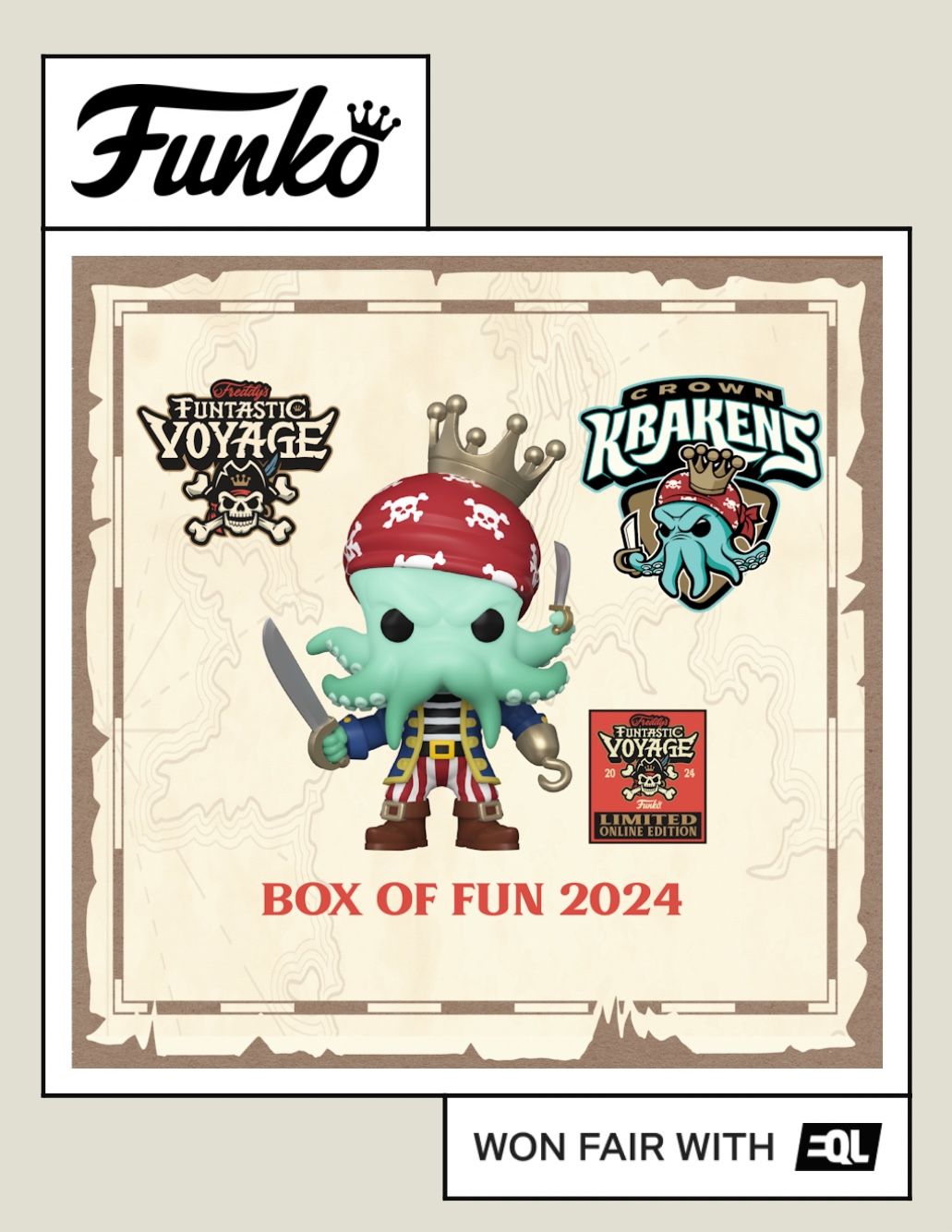 Funko Freddy’s Voyage Box of Fun 2024 Crown Krakens SEALED