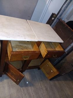 Granite top side tables $30 for both