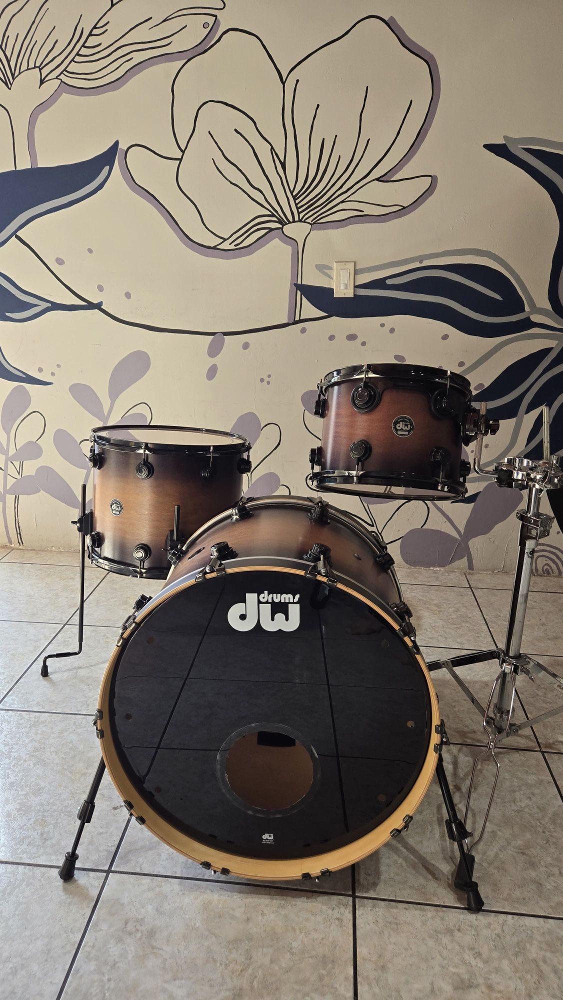 DW Collectors Series 3 Piece Shell Pack Black Badge Black Hardware